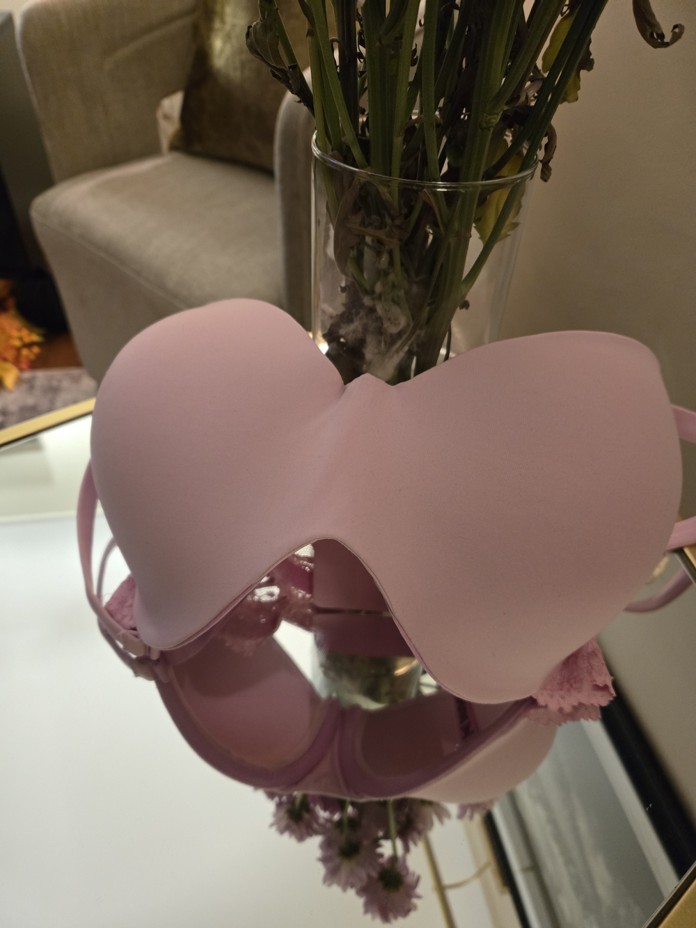 NWT Skims fits everybody lace lightly lined balconette bra petal pink